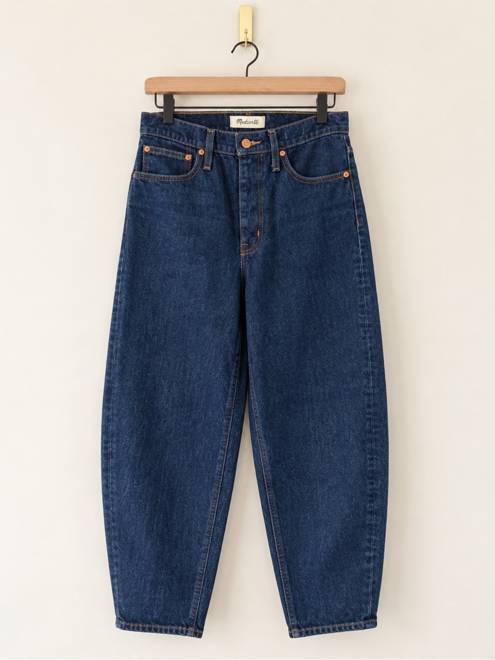 Madewell Balloon Jeans High Rise Dark Wash Barrel Leg Size 26